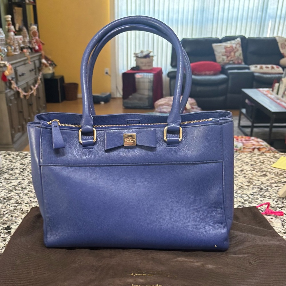 Kate Spade Bow Detail Top Handle Tote – Blue
